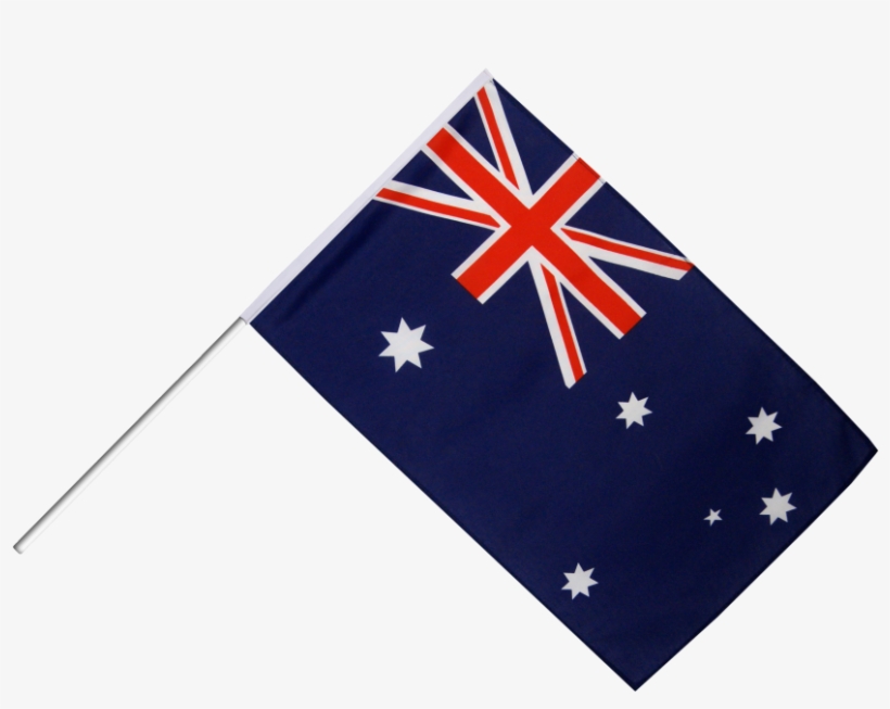 Australian Flag Colouring In Picture Flag Of Australia - Australia Flag On Stick, transparent png #8397804