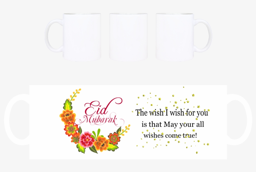 Eid Mubarak Mug - Graphic Design, transparent png #8398256