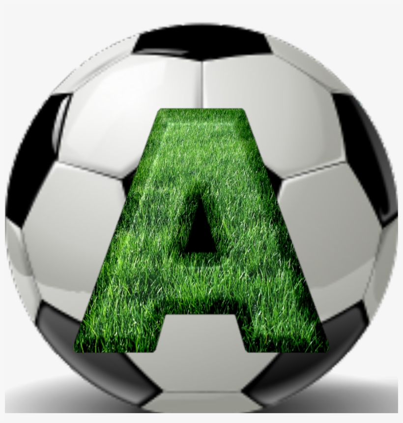 Alfabeto Grama Com Bola De Futebol Png, Grass Texture - Football, transparent png #8398588