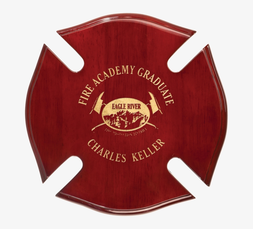 Rosewood Piano Finish Maltese Cross Plaque - Red Knights Mc, transparent png #8398947