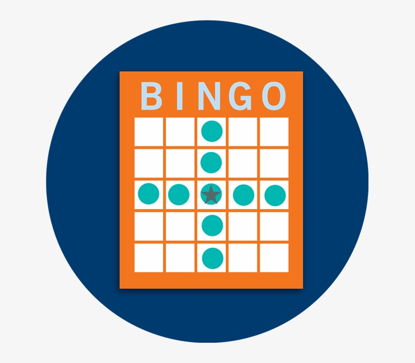 A Bingo Card Pattern Showing A Centered Cross - Bingo Card, transparent png #8399394