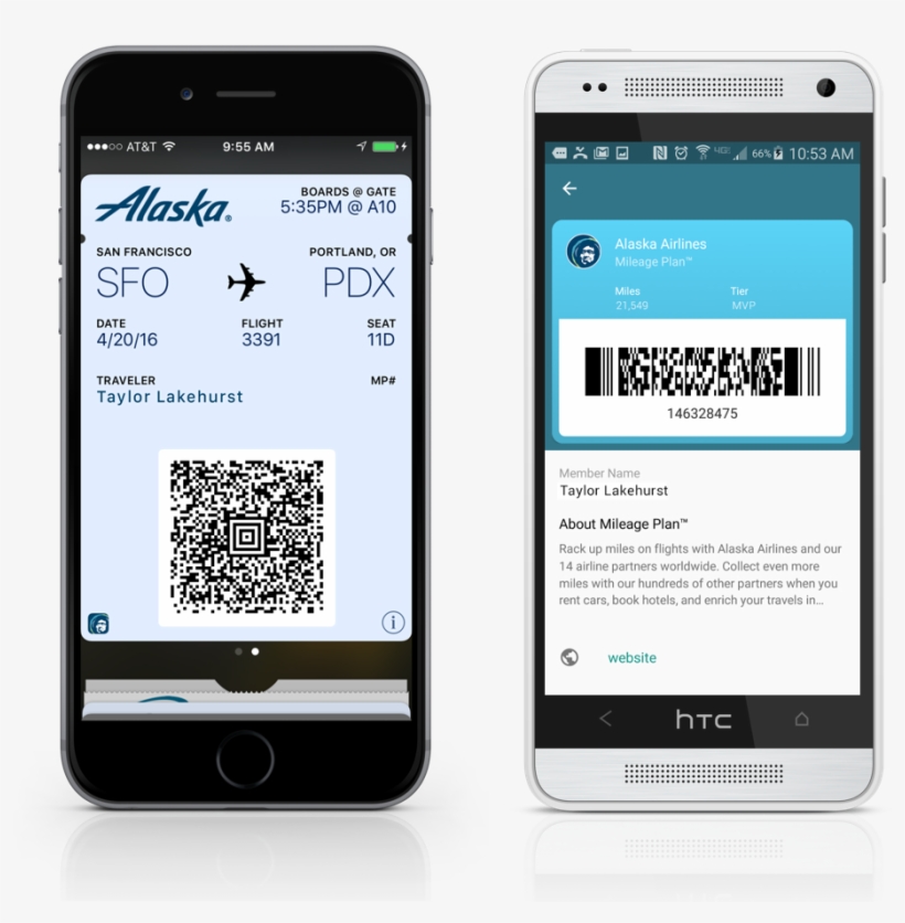 Mobile Boarding Pass Alaska Airlines - Iphone, transparent png #840061