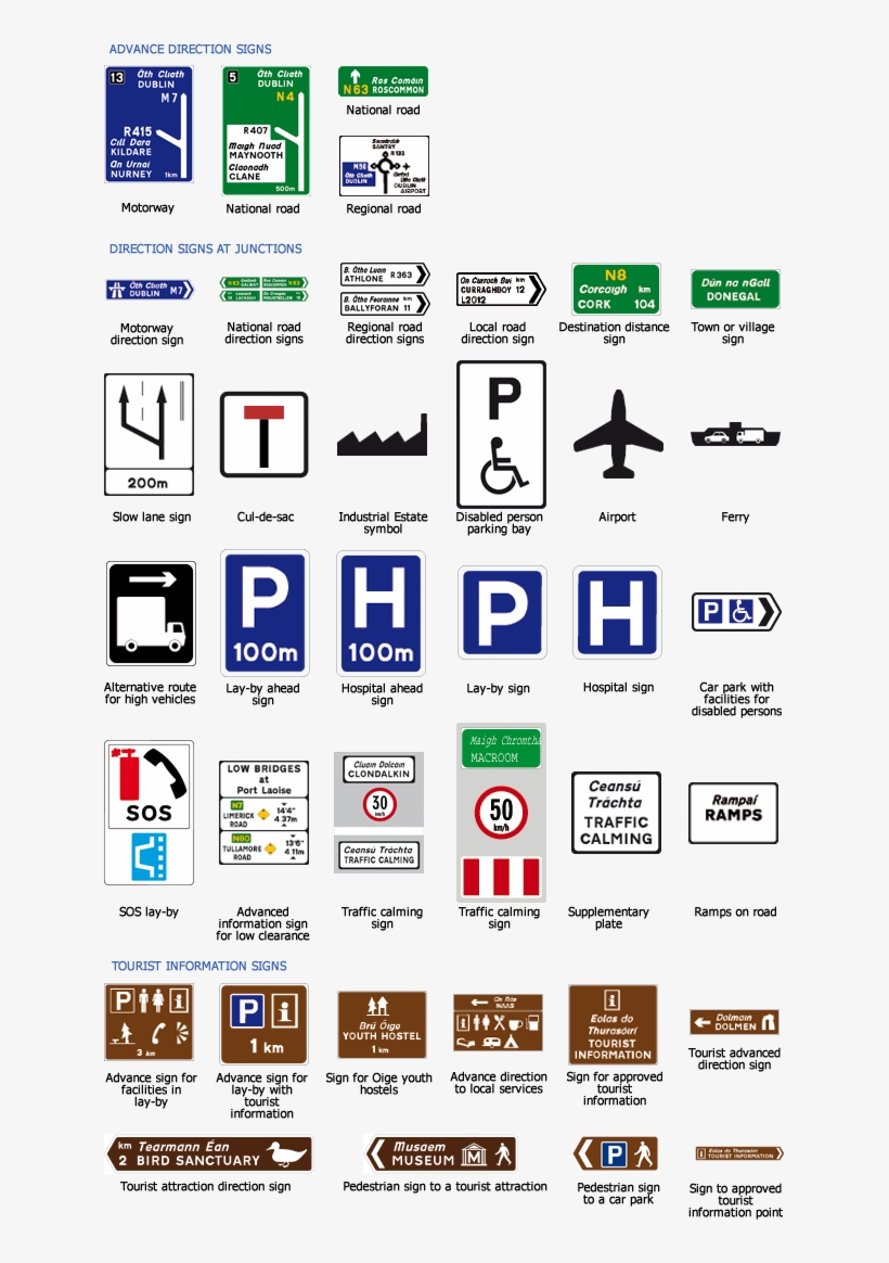 Road Signs - Irish Road Signs Driving Test, transparent png #840088