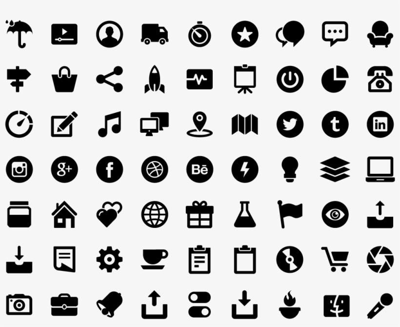 900 Bold Vector Glyph Icons For Designers And Developers - Icon, transparent png #840683