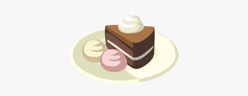 Chocolate Cake With Icecream - Cake And Ice Cream Png, transparent png #840896