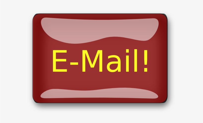 Red Rectangle Email Button Png Clip Art, transparent png #840930