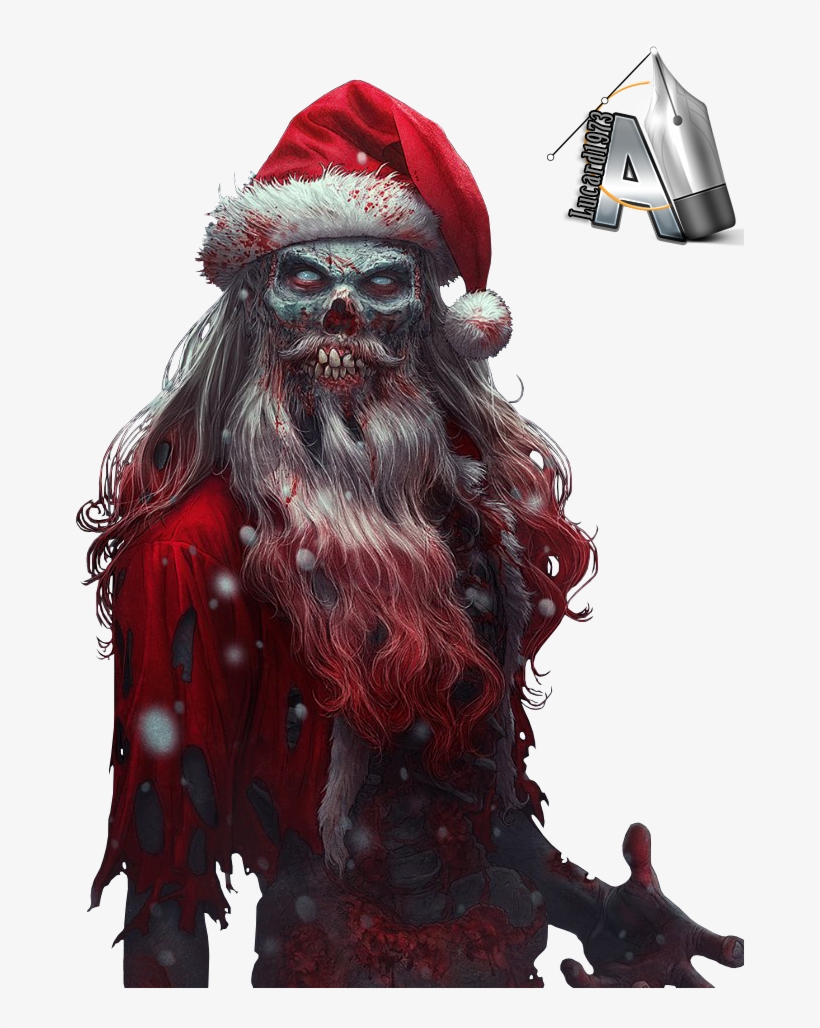 Png Black And White Library Claus Christmas Rudolph - Santa Claus Evil Png, transparent png #841136