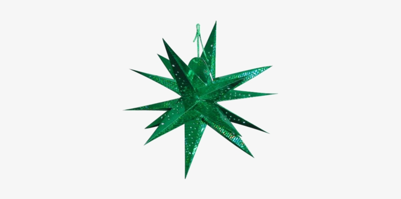 3 D Glittering Hanging Foil Paper Star Light For Holiday - Emblem, transparent png #841629