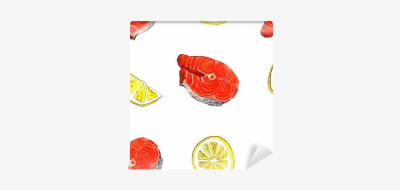Sea Trout Fish With Lemon - Painting, transparent png #842222