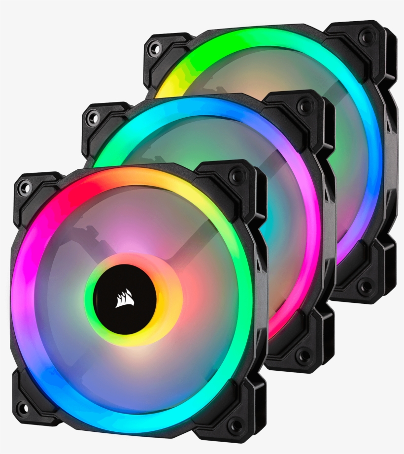 2 X Corsair Ml Series Magnetic Levitation Dual Pack - Corsair Case Fan Rgb 120mm, transparent png #842364