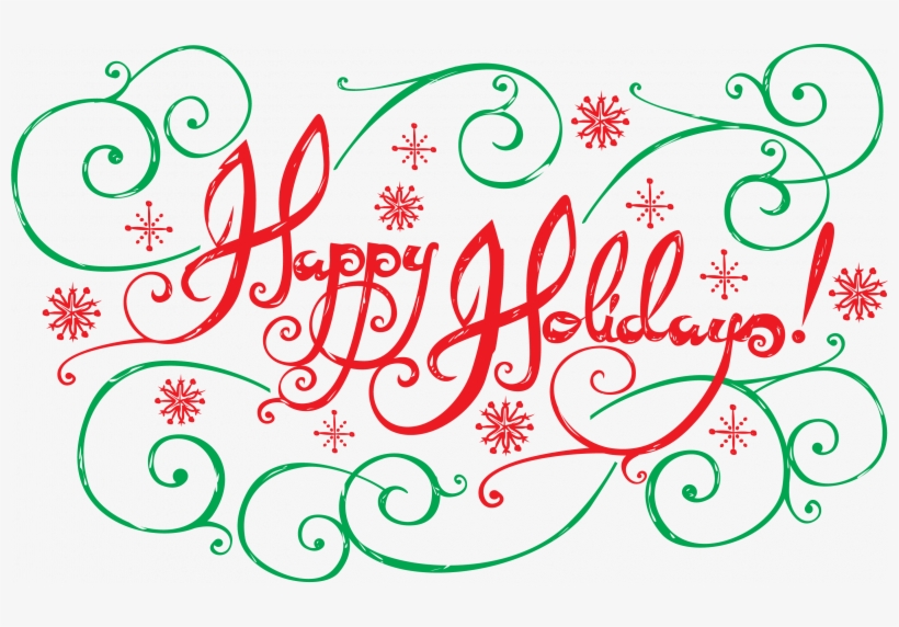 Carlos Araujo Happy Holidays Calligraphy - Happy Holidays Clip Art Transparent Background, transparent png #842592