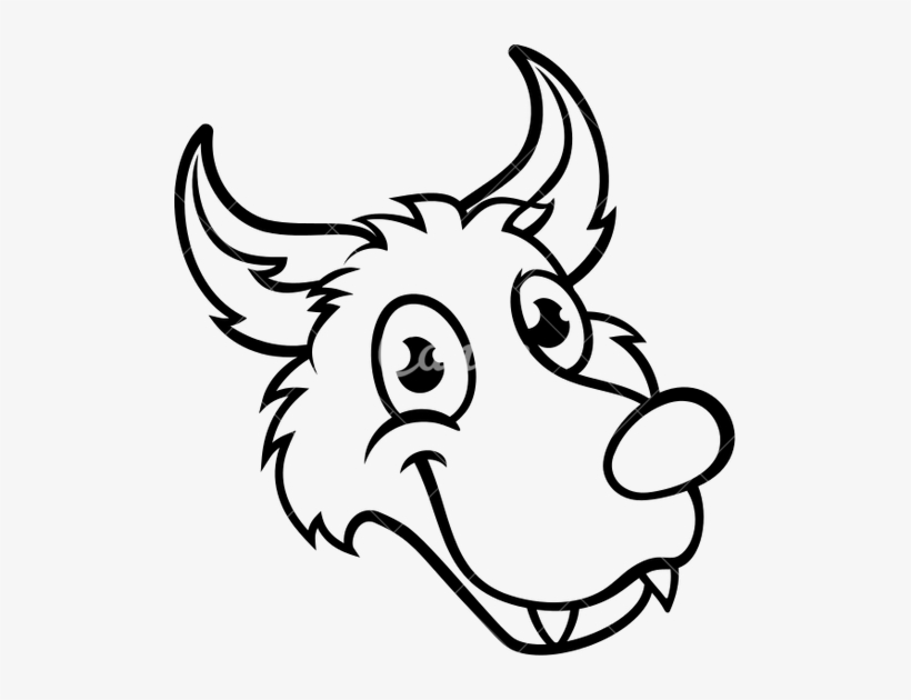 Wolf Cartoon Character Face - Vlk Kreslený, transparent png #843132