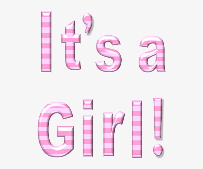 Baby Girl Transparent Background - Es Ist Ein Mädchen Mit Rosa Tupfen-herzen Fleecedecke, transparent png #843651