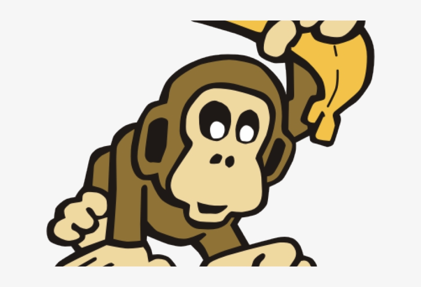 Monkey Eating Banana Clipart Gif, transparent png #844687
