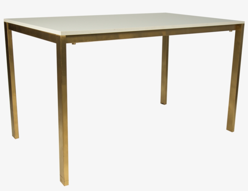 Kelli White And Gold Dining Table, transparent png #845135