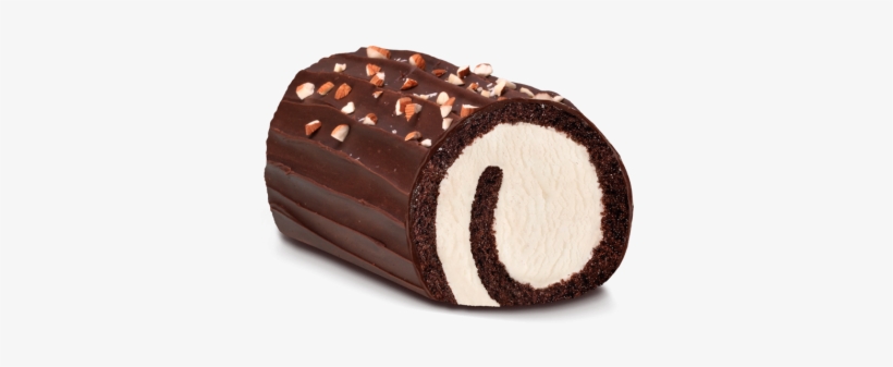 Link Classic Fudge - Baskin Robbins Roll Cake Slice, transparent png #845333