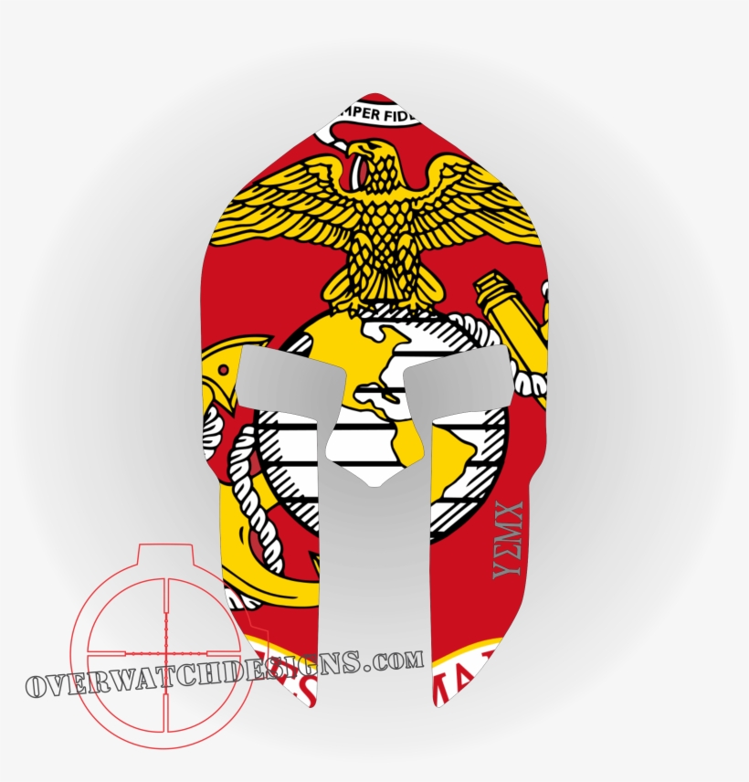 Spartan Usmc Overwatch Designs Png Usmc Text - Marine Corps Spartan Helmet, transparent png #845414