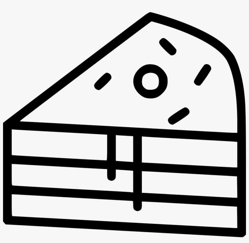 Cake Slice Pie Cherry Treat Comments - Cake Slice Icon Transparent Background, transparent png #845755