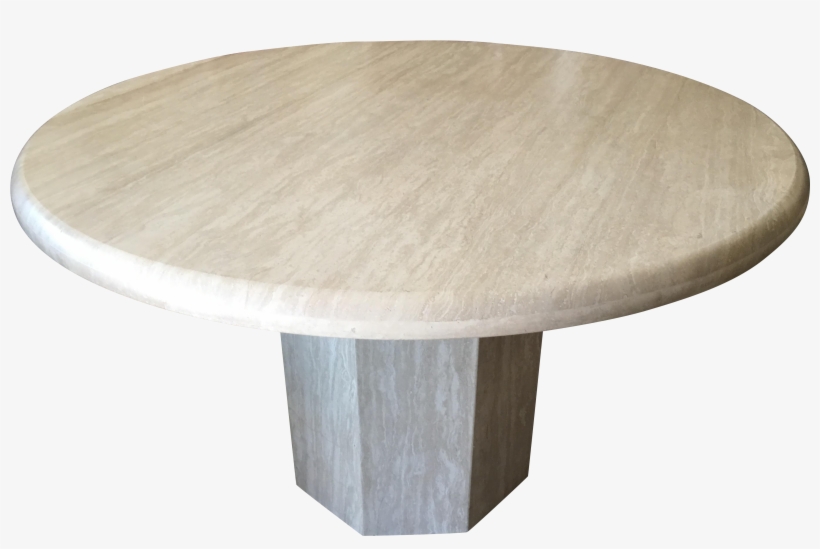 Round Italian Solid Travertine Dining Table - Table, transparent png #846014