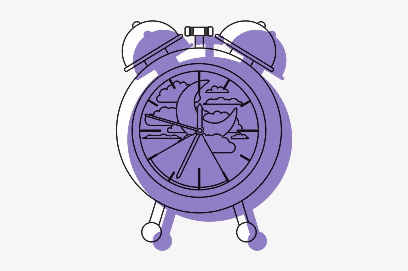 Alarm With Night Moon Landscape Inside Decorative - Drawing, transparent png #846091