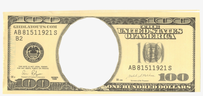 Empty 100 Dollar Bill - Interesting Facts About Ben Franklin, transparent png #846168