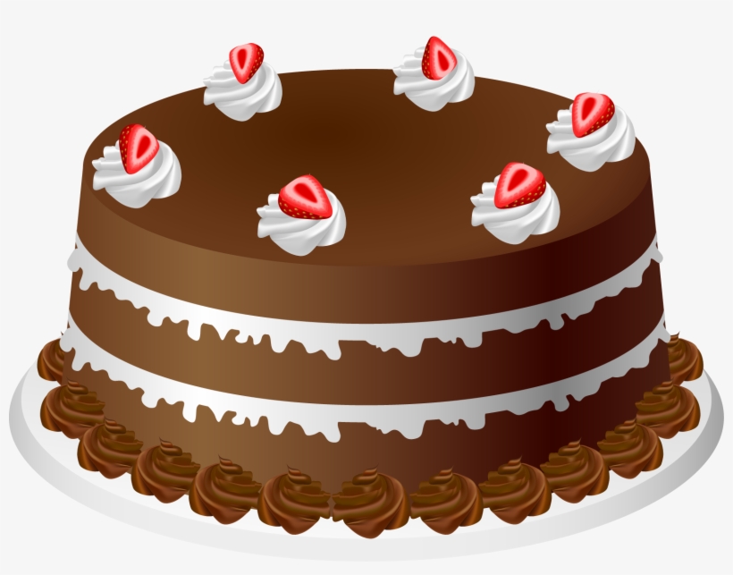 Cartoon Illustration Of A Thick Slice Of Chocolate - Cake Clipart, transparent png #846193