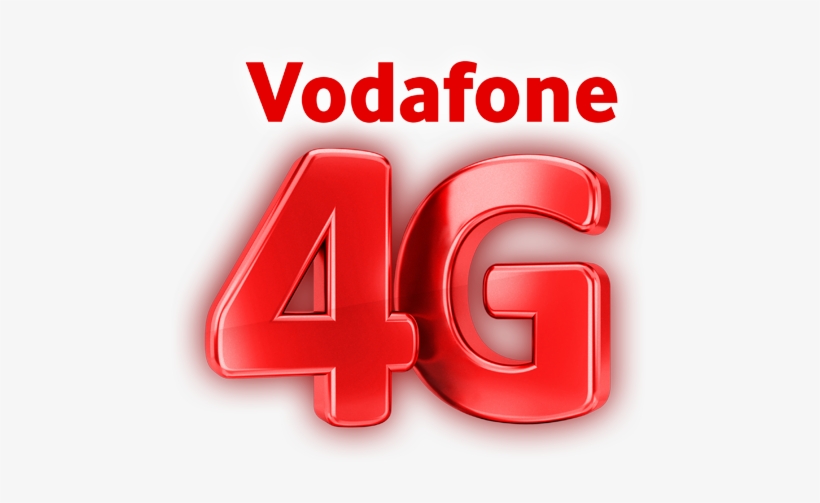 Vodafone Logo Black Vodafone 3g Logo Vodafone Qatar - Vodafone 4g, transparent png #846298