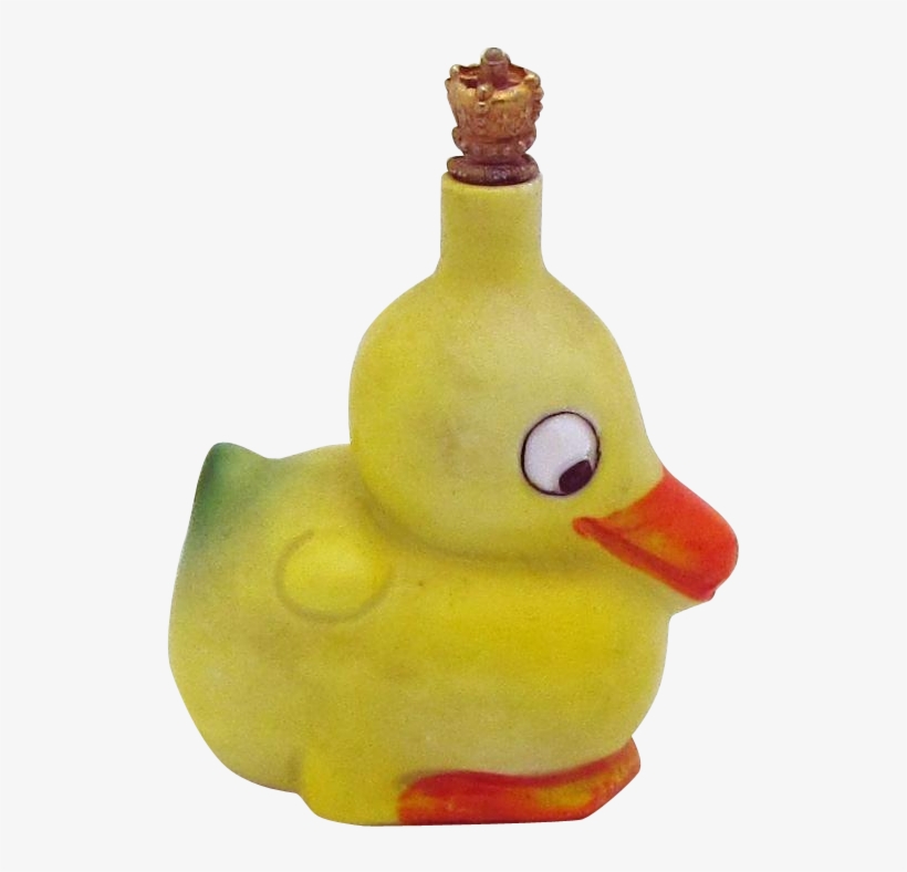 Vintage Googly Eye Duck German Crown Top Figural Perfume - Bath Toy, transparent png #846907