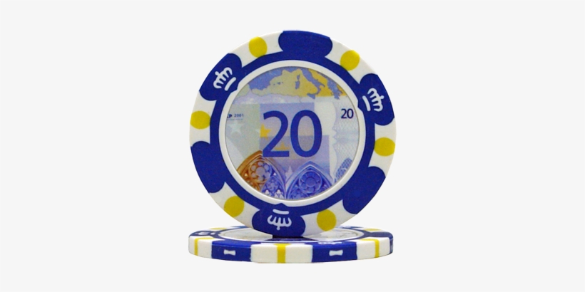 Poker Chips €20 Euro - Pokerchip Euro Design, transparent png #847963