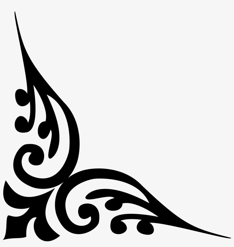 Alpana Designs For Corner Png - Alpana Design Black And White, transparent png #848127