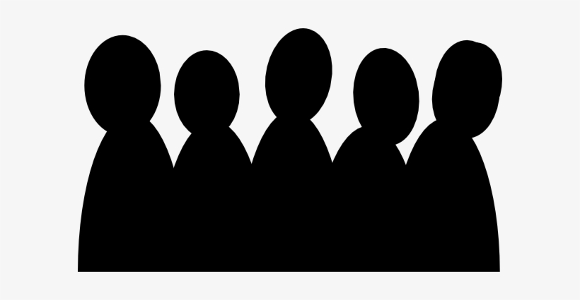 People Silhouette Clipart Small Group - Silhouette Of A Group Of People, transparent png #848369