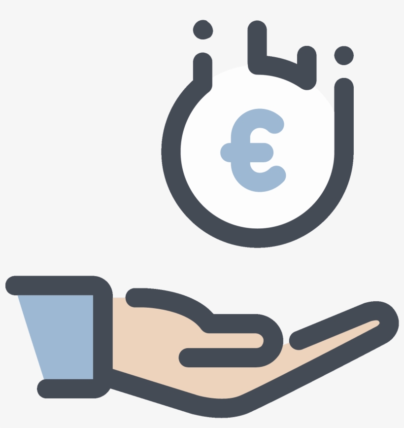 Empfange Euro Icon - Receive Money Icon Png, transparent png #848546