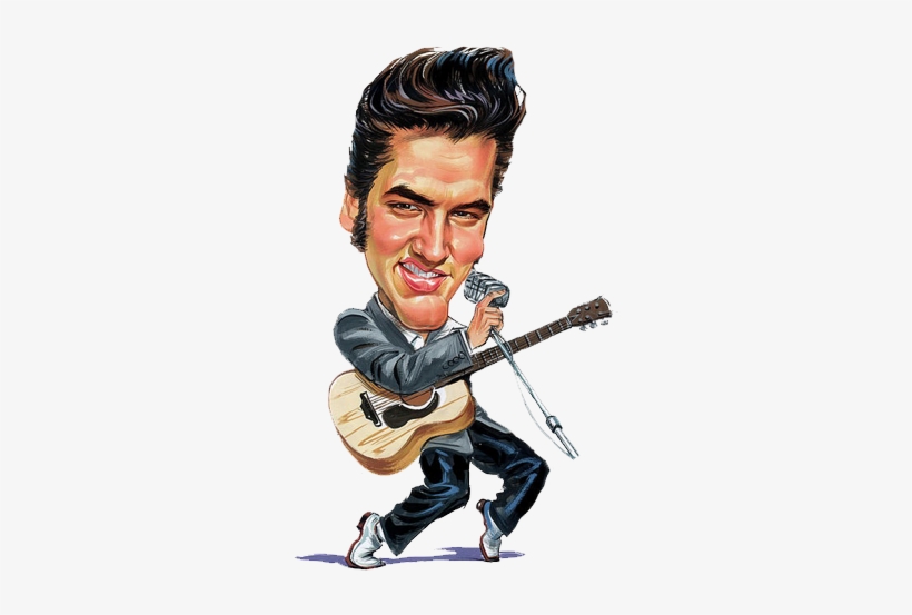 Free To Use Public Domain Famous People Clip Art - Elvis Presley Cartoon, transparent png #848633