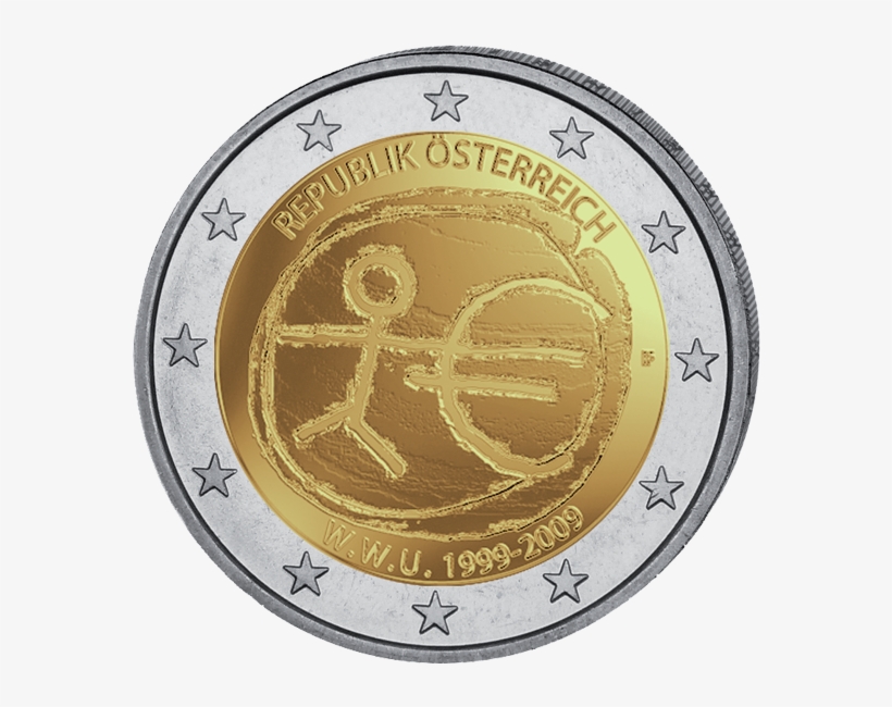 2 E 10 Years Euro Austria - Piece 2 Euro Galileo Galilei 2014 Valeur, transparent png #848718