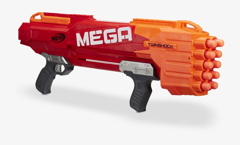 Gun Png Transparent Images Clipart Icons Pngriver Download - Nerf N-strike Mega Twin Shock, transparent png #849393