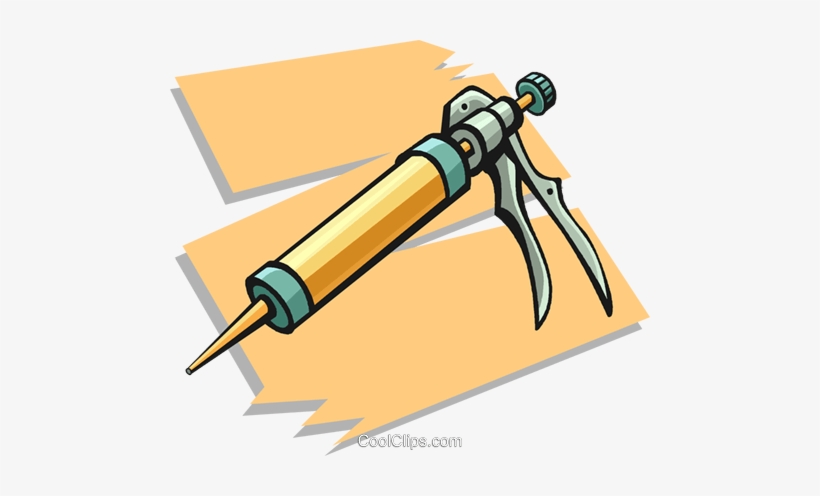 Caulking Gun Royalty Free Vector Clip Art Illustration - Clip Art, transparent png #849568