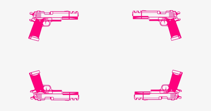Pink Pistol Clipart - Gun Clip Art, transparent png #849641
