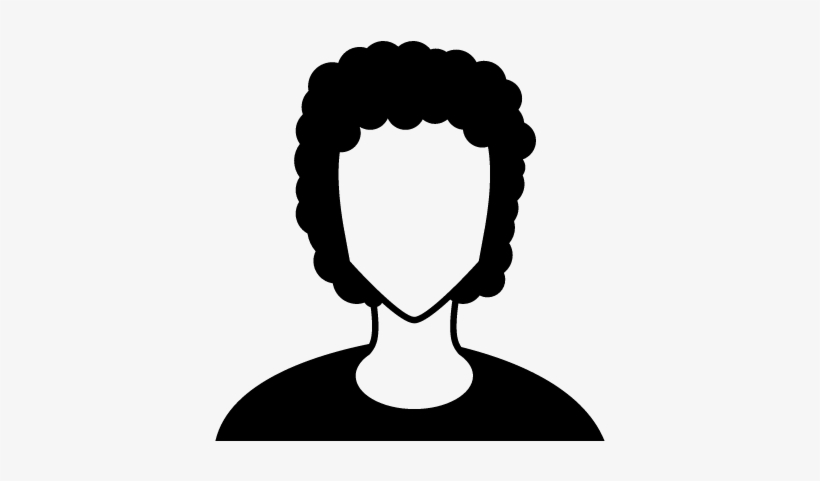 Female With Curled Short Hair Vector - Curly Man Hair Icon, transparent png #849790