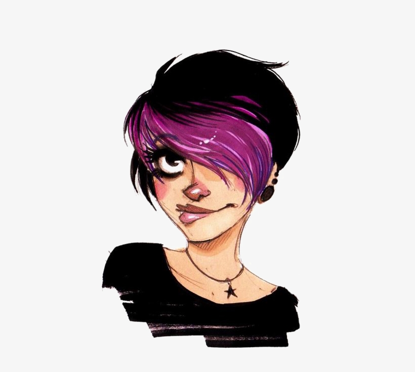 Bangs Deviantart Pixie Cut Hair Girls Transprent - Short Hair Girl Drawing, transparent png #849879