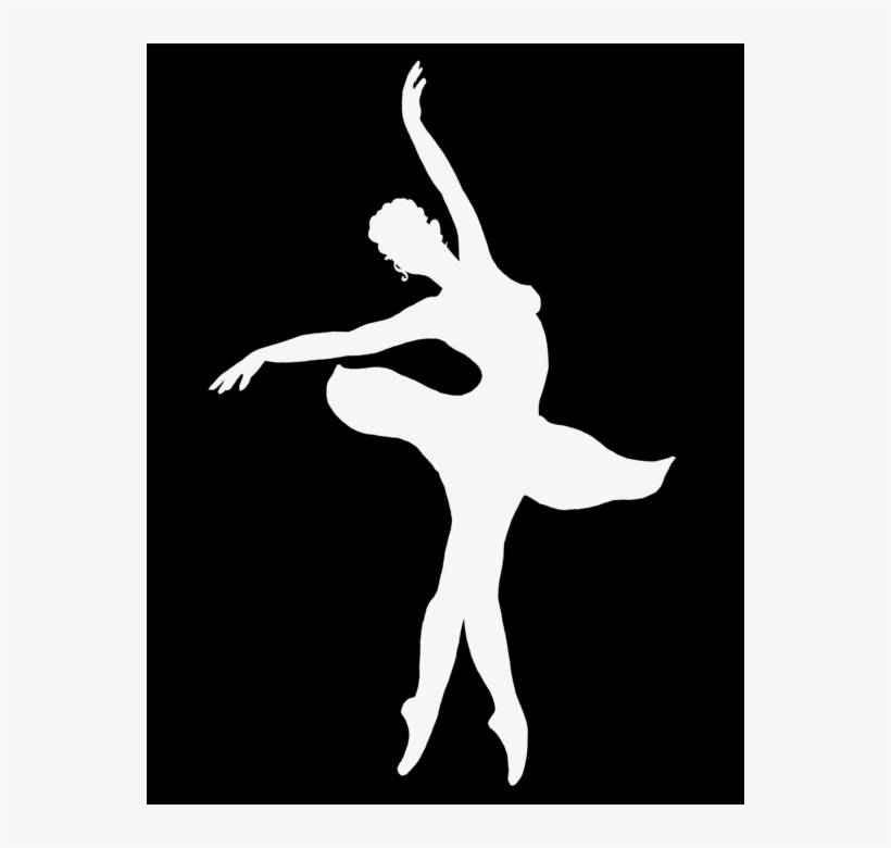 Bleed Area May Not Be Visible - White Ballerina Silhouette Png, transparent png #849952