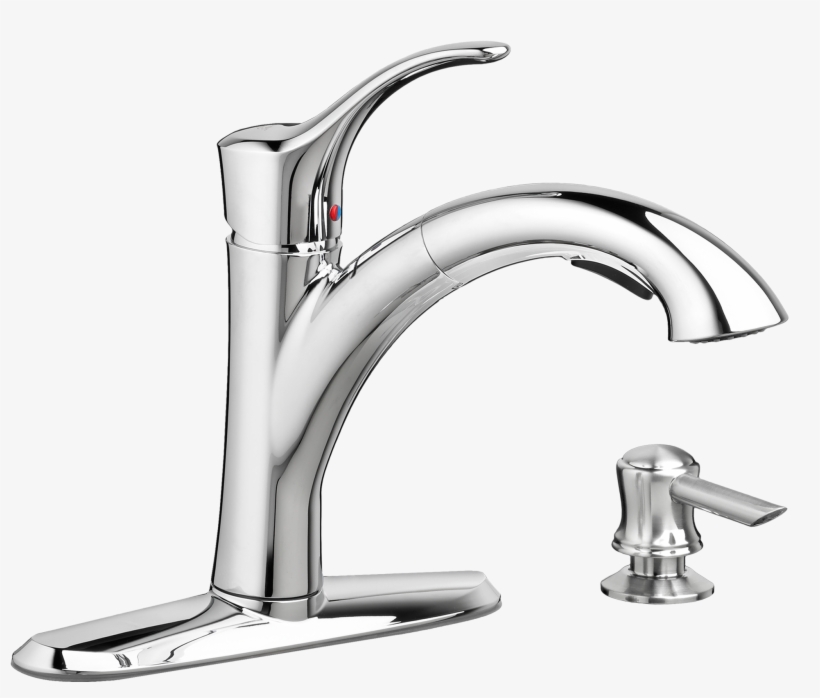 Mesa 1 Handle Pull Out Kitchen Faucet With Soap Dispenser - Tap, transparent png #8400161
