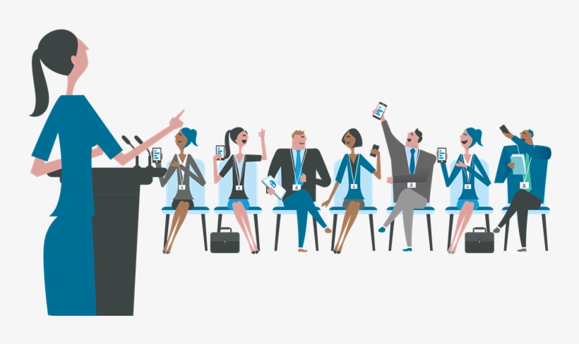 The Live Polling And Q&a App For Event Organisers - Events And Conferences Cartoon, transparent png #8402174