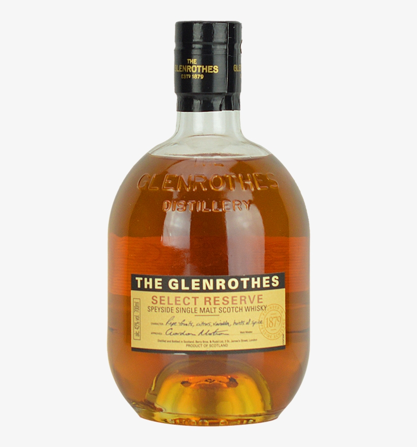 Engraved Text On A Bottle Of Personalised Glenrothes - Glass Bottle, transparent png #8402660