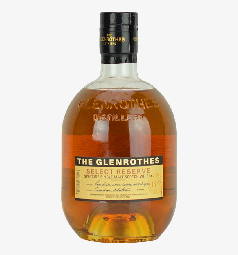 Engraved Text On A Bottle Of Personalised Glenrothes - Glass Bottle, transparent png #8402660