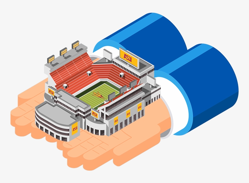 Stadiuminhands 800 - Sun Devil Stadium Coca Cola Sun Deck, transparent png #8403069