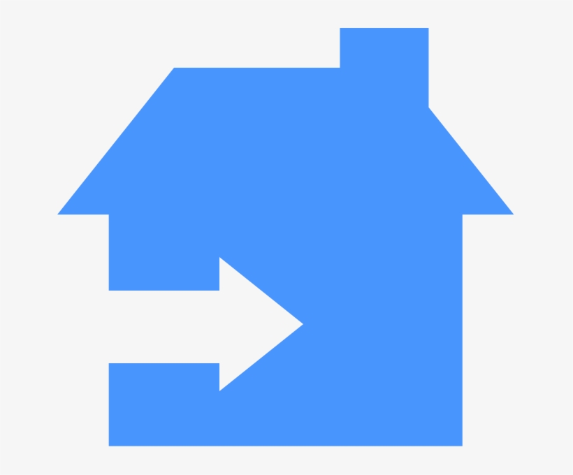 Blue Dot Sign - Home Icon Transparent Blue, transparent png #8403165