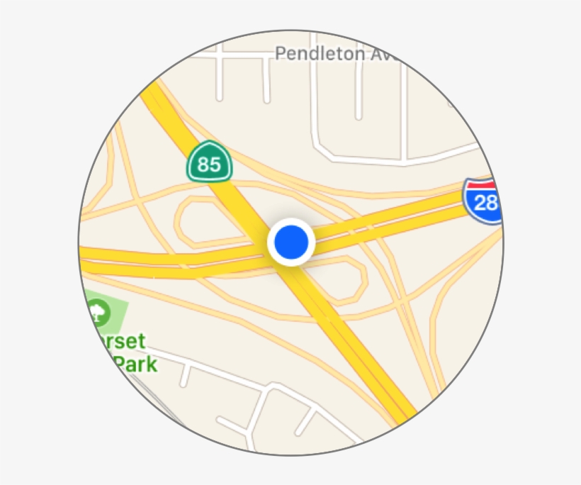 Tapping The Blue Dot Will Give You The Current Conditions - Circle, transparent png #8403964