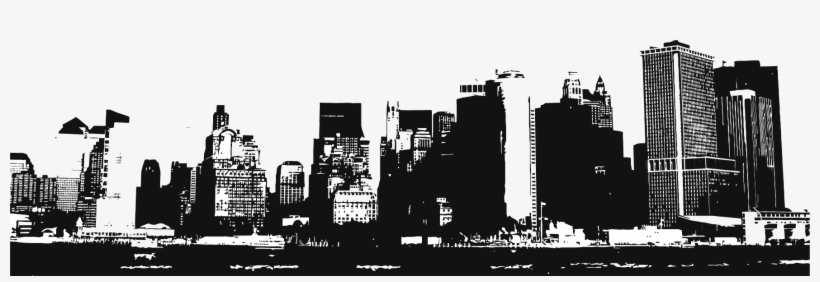 Black And White Library United States Building Skyline - Metropolis Buildings Silhouette Superman, transparent png #8403997