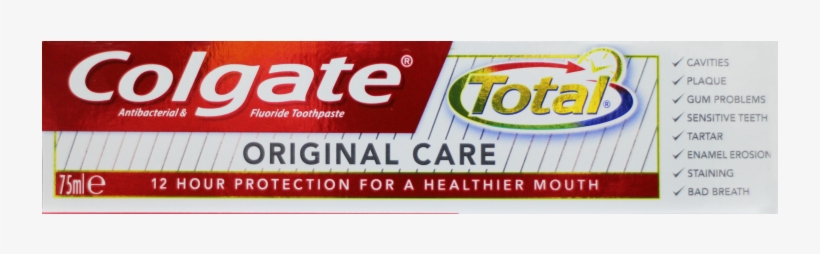 Colgate Total Original Care Toothpaste 75ml - Colgate, transparent png #8404560
