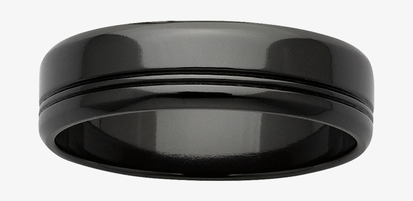 <p>black Zirconium Band</p> - Titanium Ring, transparent png #8405095